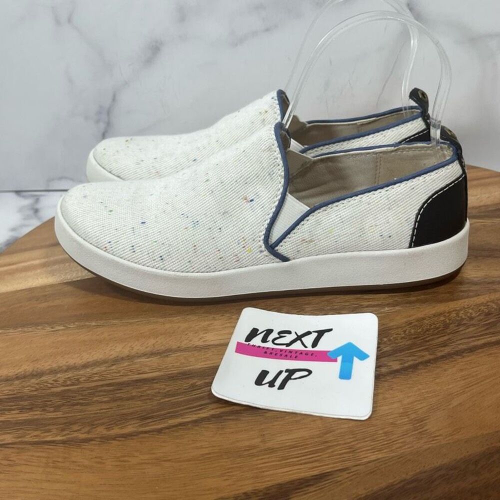 Women’s size 7.5-Kodiak Blairmore Funfetti Slip On Sneakers Shoes White Loafers